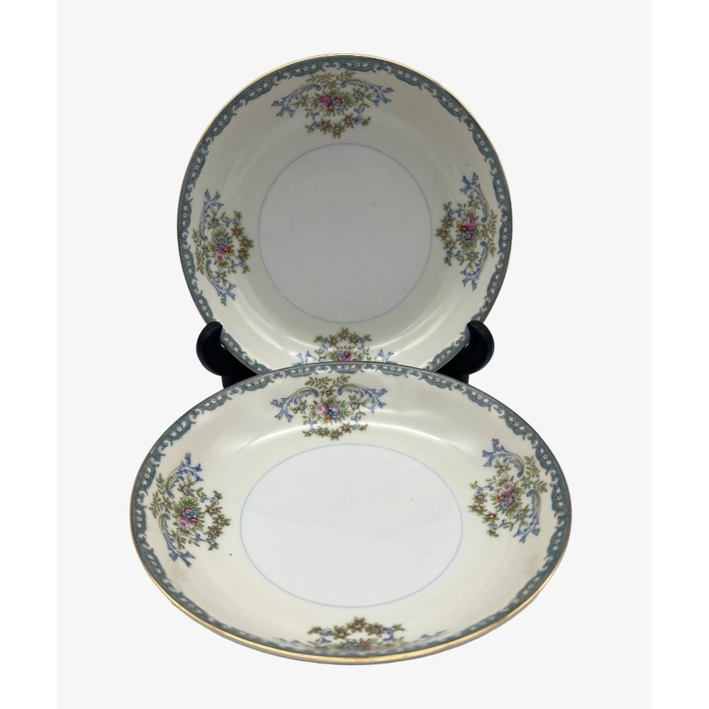 Empress China EMP47 2 Salad Bowls Japan Hand Painted Floral Pattern 7.5" - Picture 1 of 6